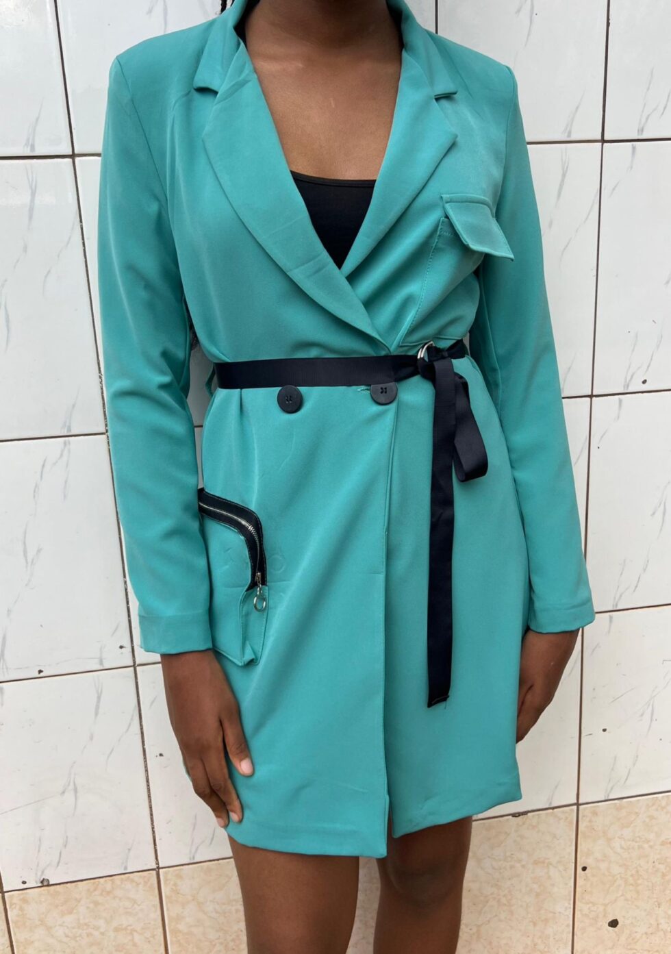 Robe blazer verte