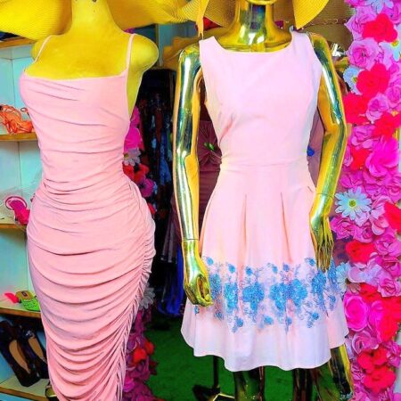 Robes femmes rose fleuries