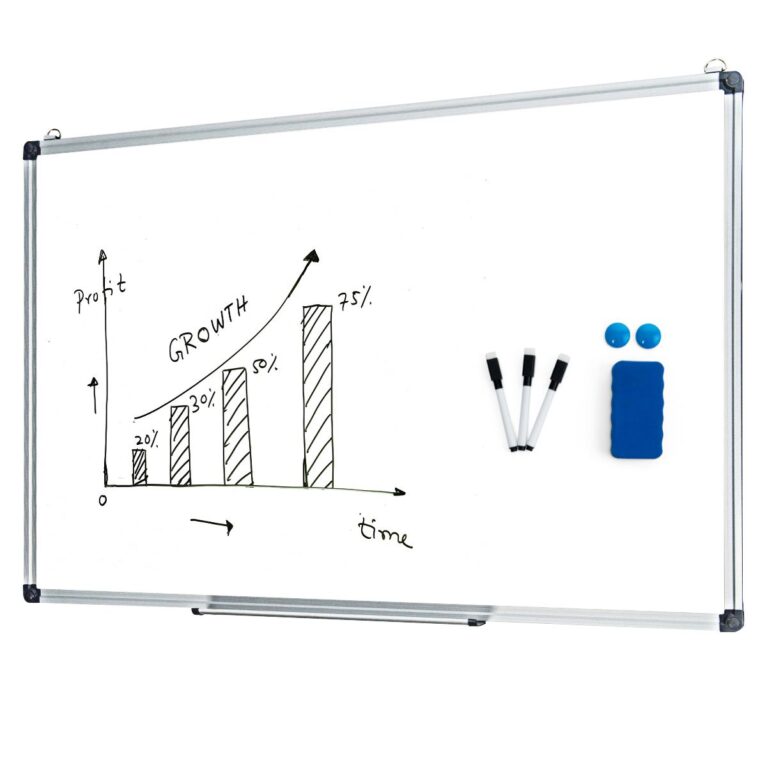 Tableau blanc double-face de conférence avec support murale et roulettes