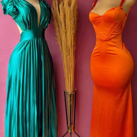 Robes plissées vertes pour Femmes