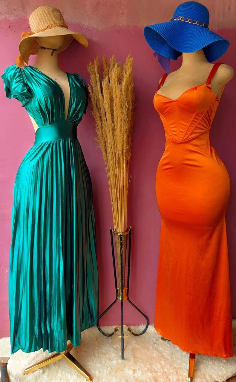 Robes plissées vertes pour Femmes